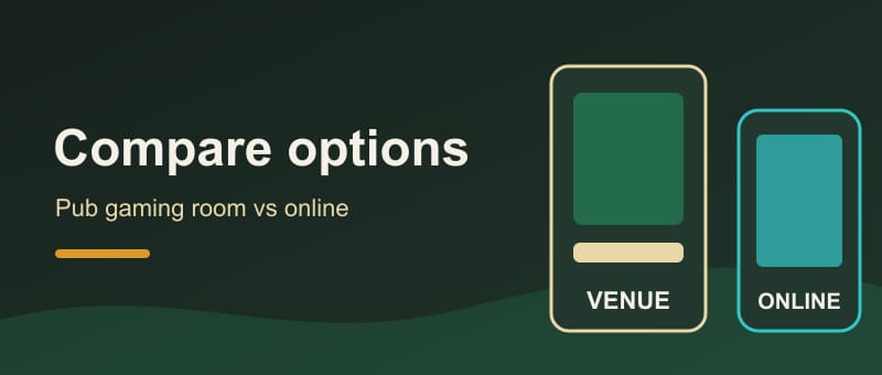 Venue and online comparison illustration